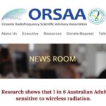 1 av 6 australiska vuxna är känsliga för trådlös radiofrekvent strålning